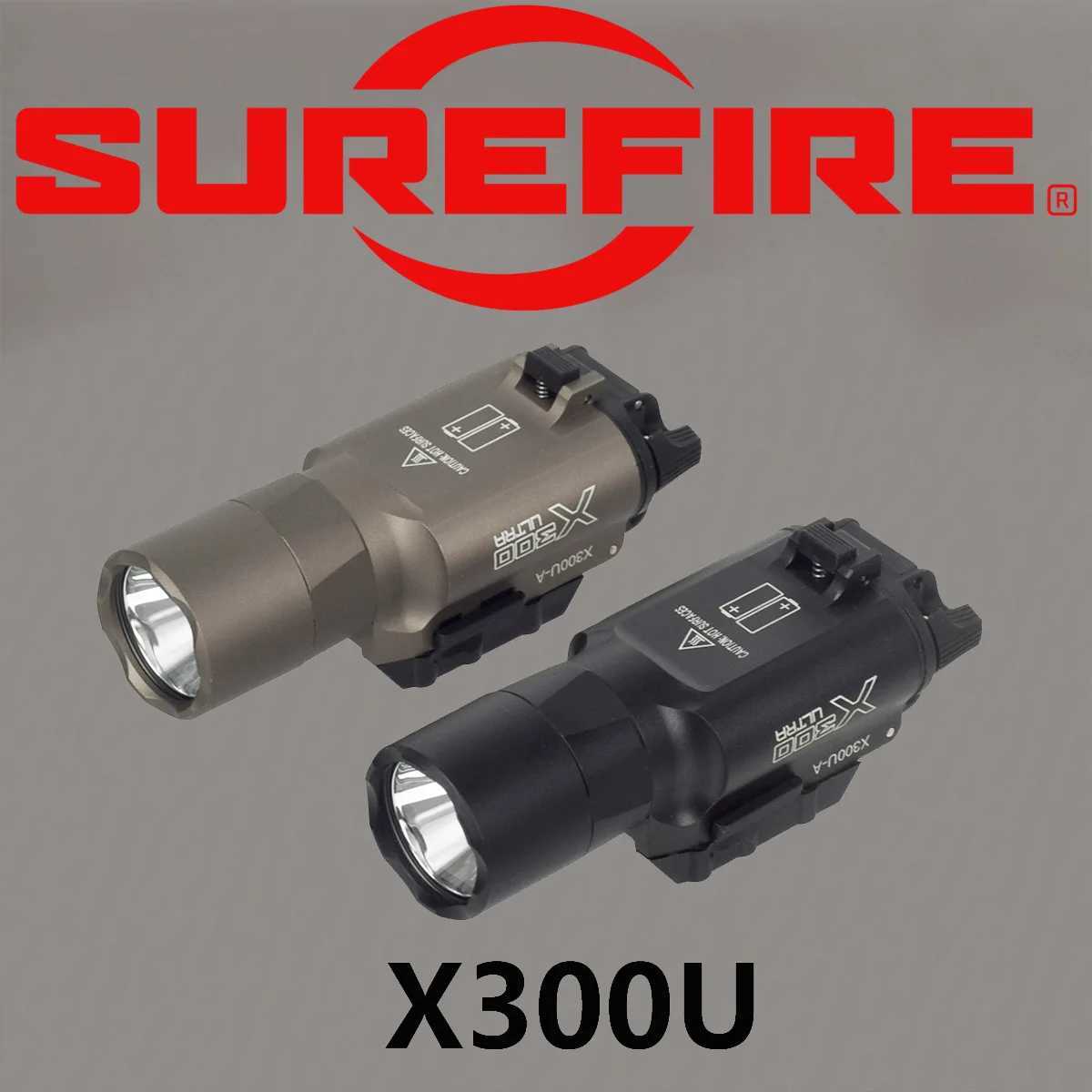 SureFire X300 X300U Ultra X300V XH35 X300UH-B Metal Pistol Gun LED Light Fit 20mm Rail Airsoft Weapons Flashlight Hunting Torch XJ250701