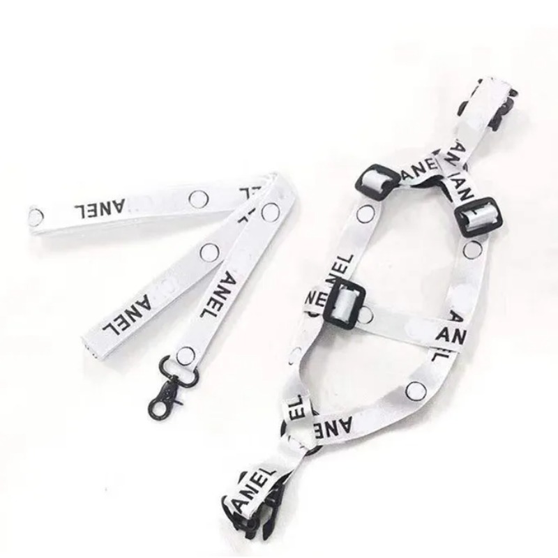 Classic Logo Dog Collars + Leash Sets: High-Quality Material for Pets like Corgis and Cats
