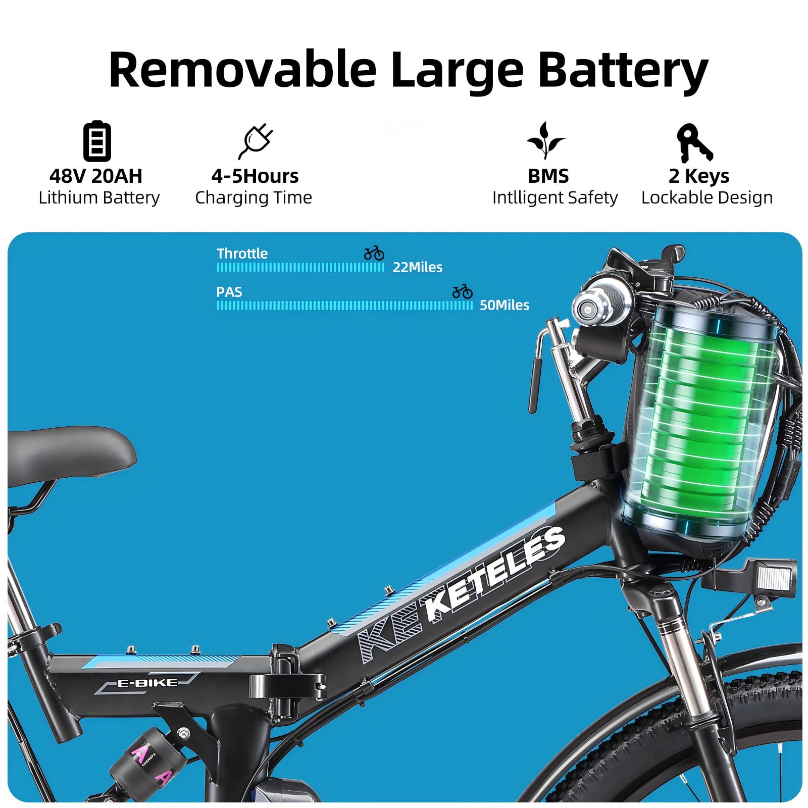Adult-Friendly Electric Mountain Bike: 1000W Powerful Motor, 26" Tires & Robust Frame,Folding E-Bike