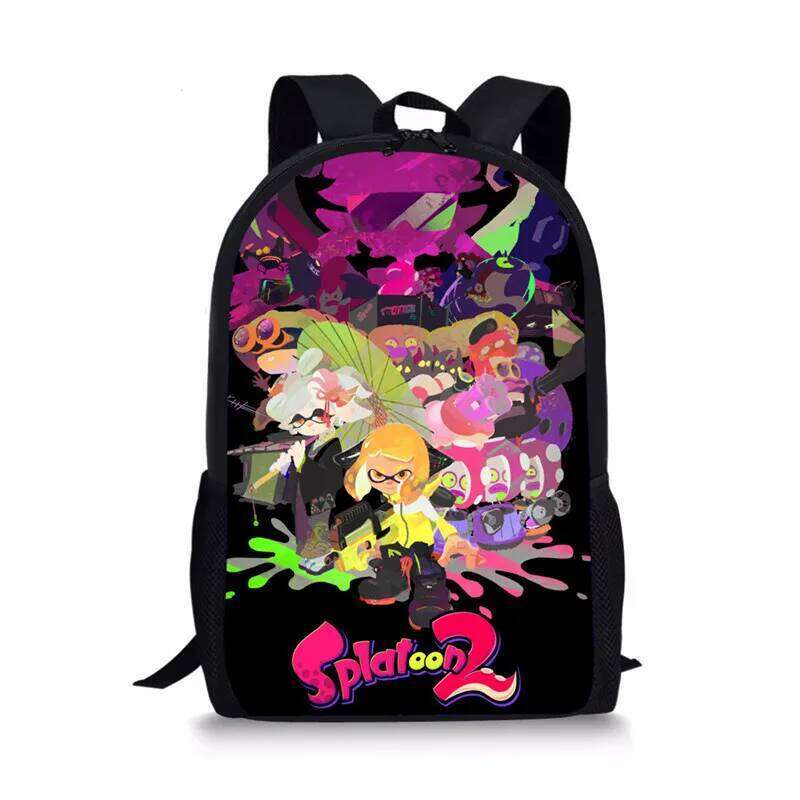 Fashion Novelty Cool Splatoon 2 Notebook pupil School Bags 3D Print Oxford Waterproof Boys/Girls Laptop Backpacks