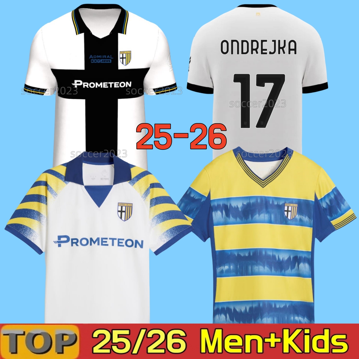 25 26 Parma Calcio soccer jerseys 2025 CANCELLIERI ALMQVIST 2026 CHARPENTIER MIHAILA M. ANAS BENEDYCZAK KOWALSKI HERNANI JR SOHM HAINAUT football shirt men kids