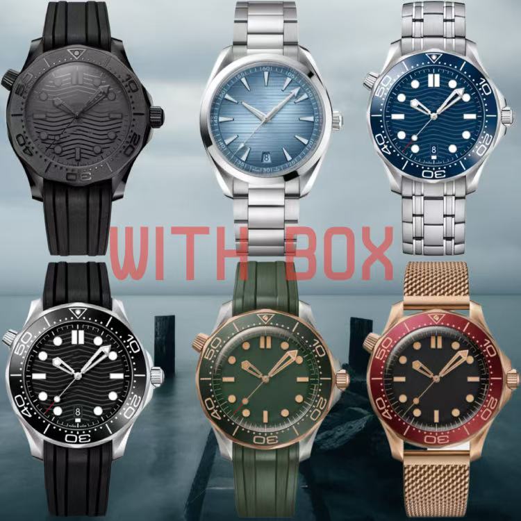 Designer watches men 300M 150M luxury watch automatic movement tainless steel/Rubber waterproof AAA Wristwatches with box reloj orologio montre