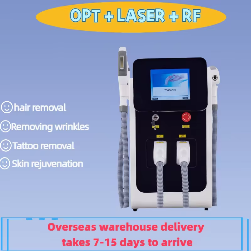 Three IN One OPT IPL Picosecond Laser Hair Removal Machine Portable Remove Tattoo Freezing Point Cooling System Professional Beauty