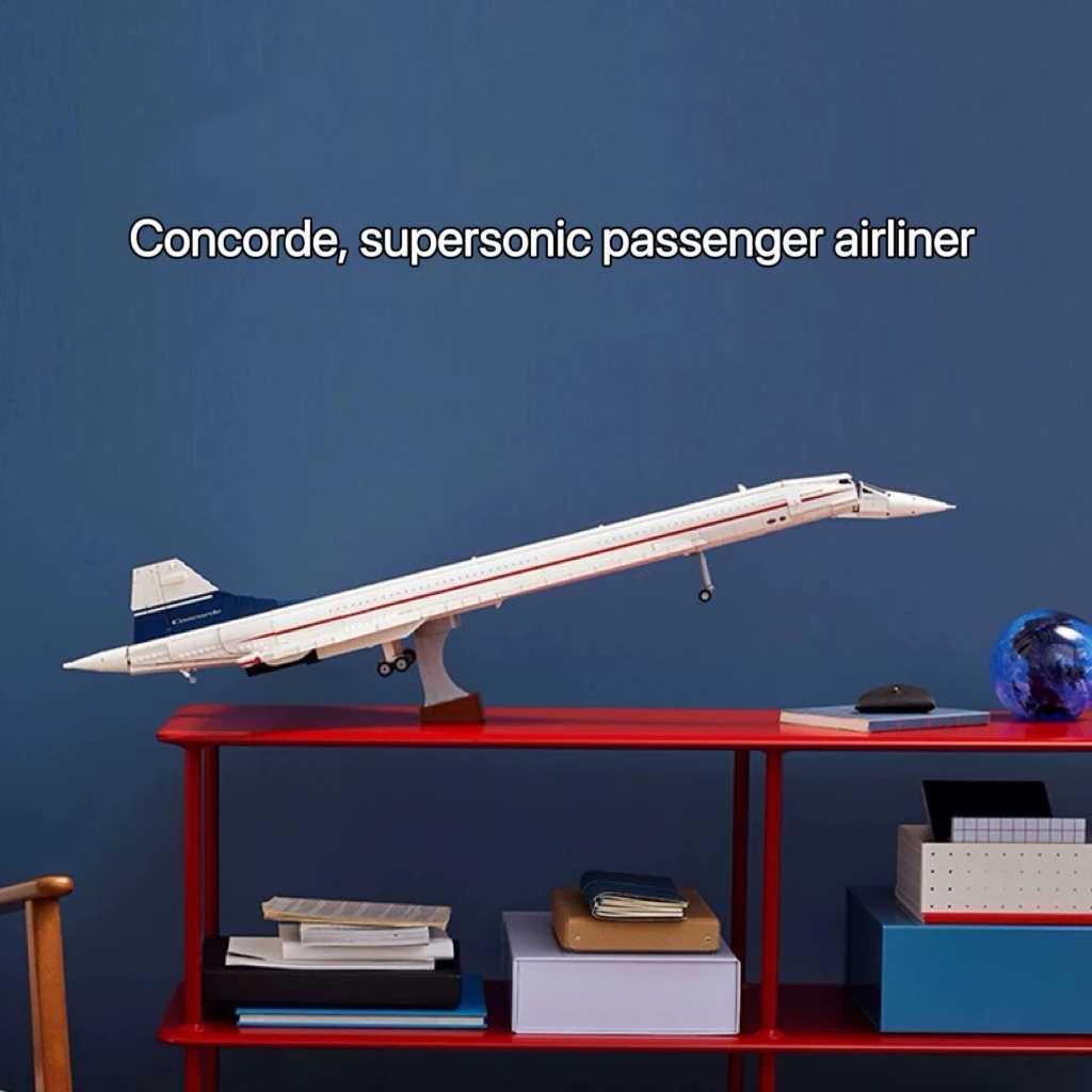 2025 new Concorde airplane model building blocks childrens toy birthday creative exquisite giftXJ250702