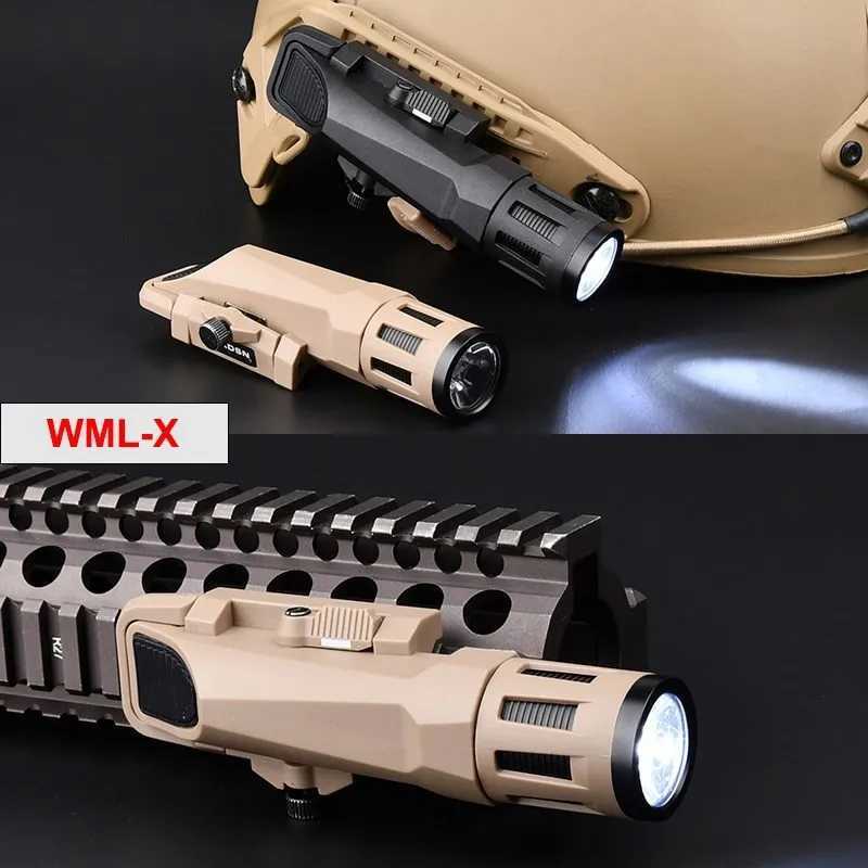 WADSN Tactical Airsoft APL WML Flashlight WML-G2/WML-X Super Bright Helmet Lamp Handgun Glock 17 19 Weapon Hunting Scout Light XJ250701