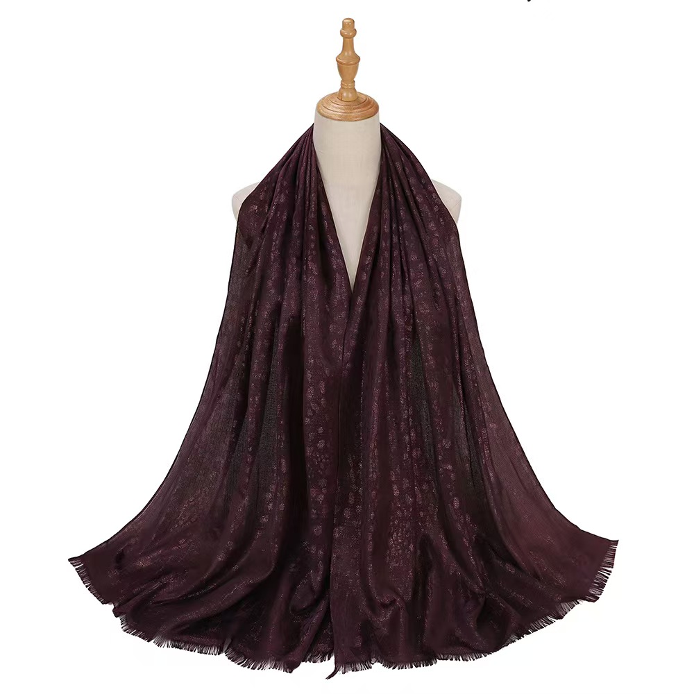 T1111 Silk satin scarf Malaysia Indonesia solid color head scarf