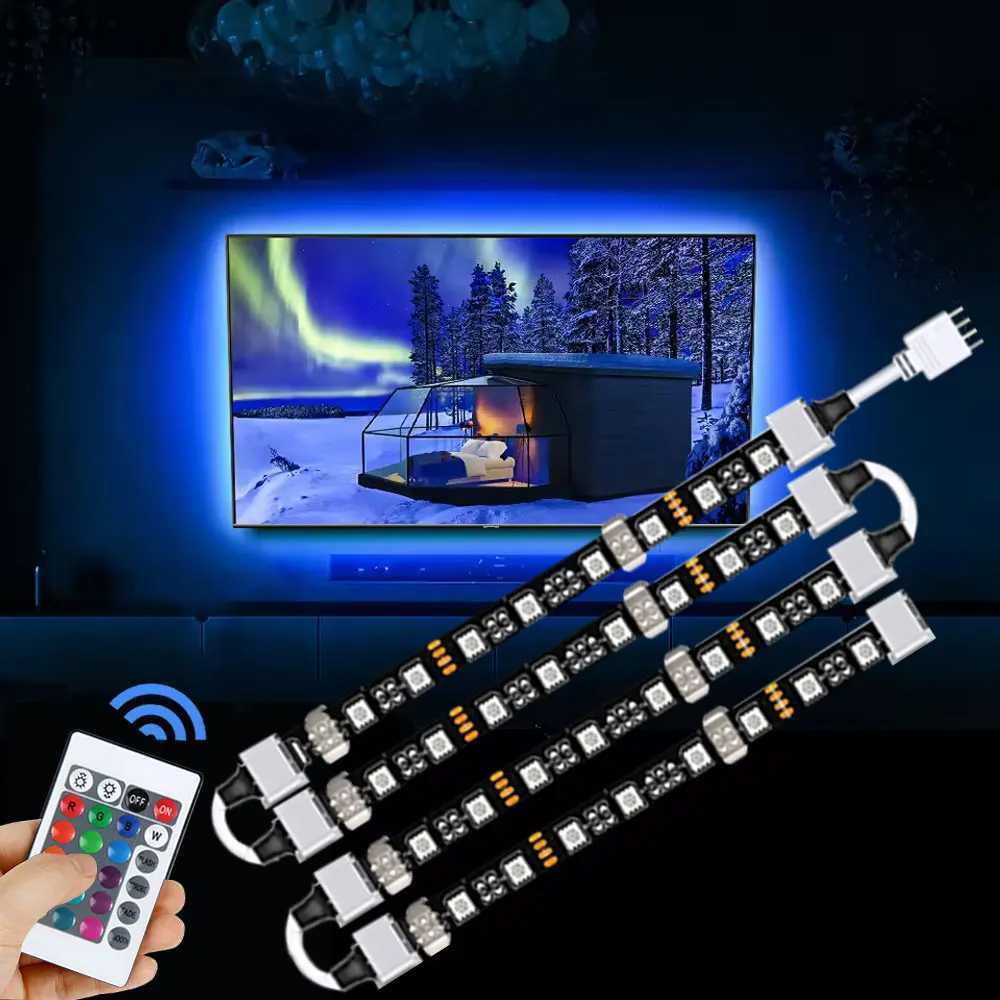 USB LED Strip Lights 5V TV Led Backlight Strip with Remote Diy Colors Lightings For 49/49/55/58 Inch TV Strip Decoration W250701