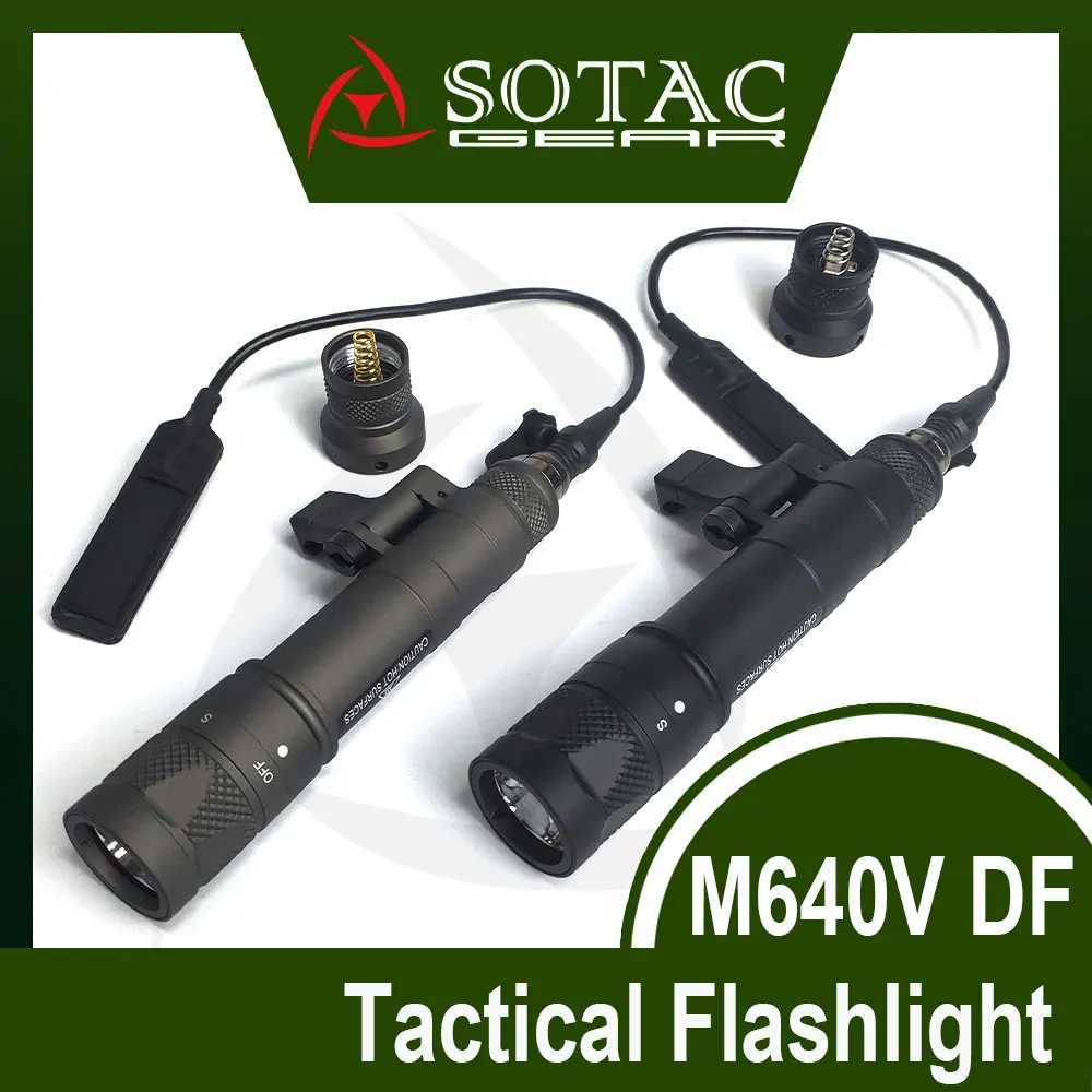 SOTAC Tactical Light M640V-DF Lighting High Lumens LED White Scout Flashlight with Remote Pressure Switch for Hunting RailXJ250701