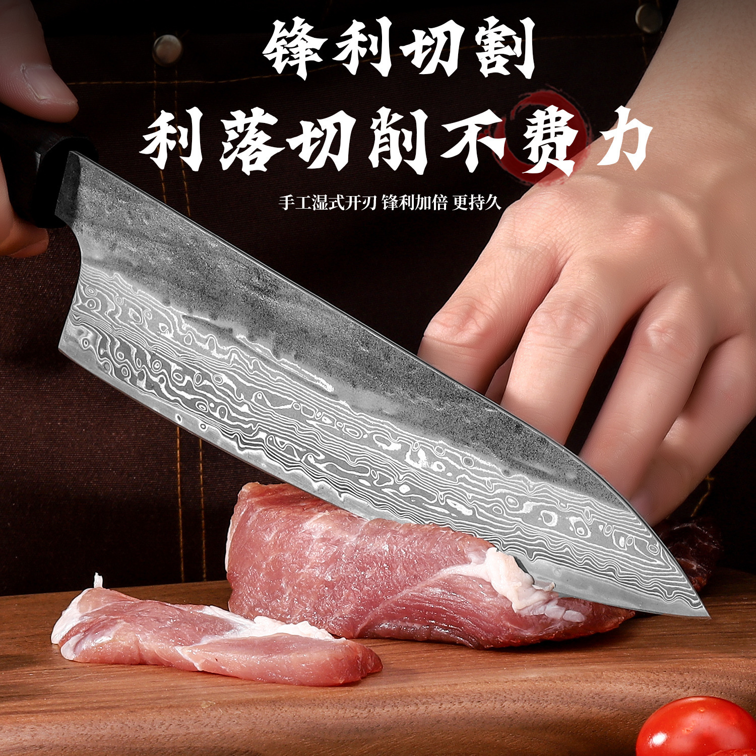 TURWHO 6 Japanese Honesuki knife hand forged Damascus steel professional kitchen knife chef sharp and practical Boning cooking tools 241220