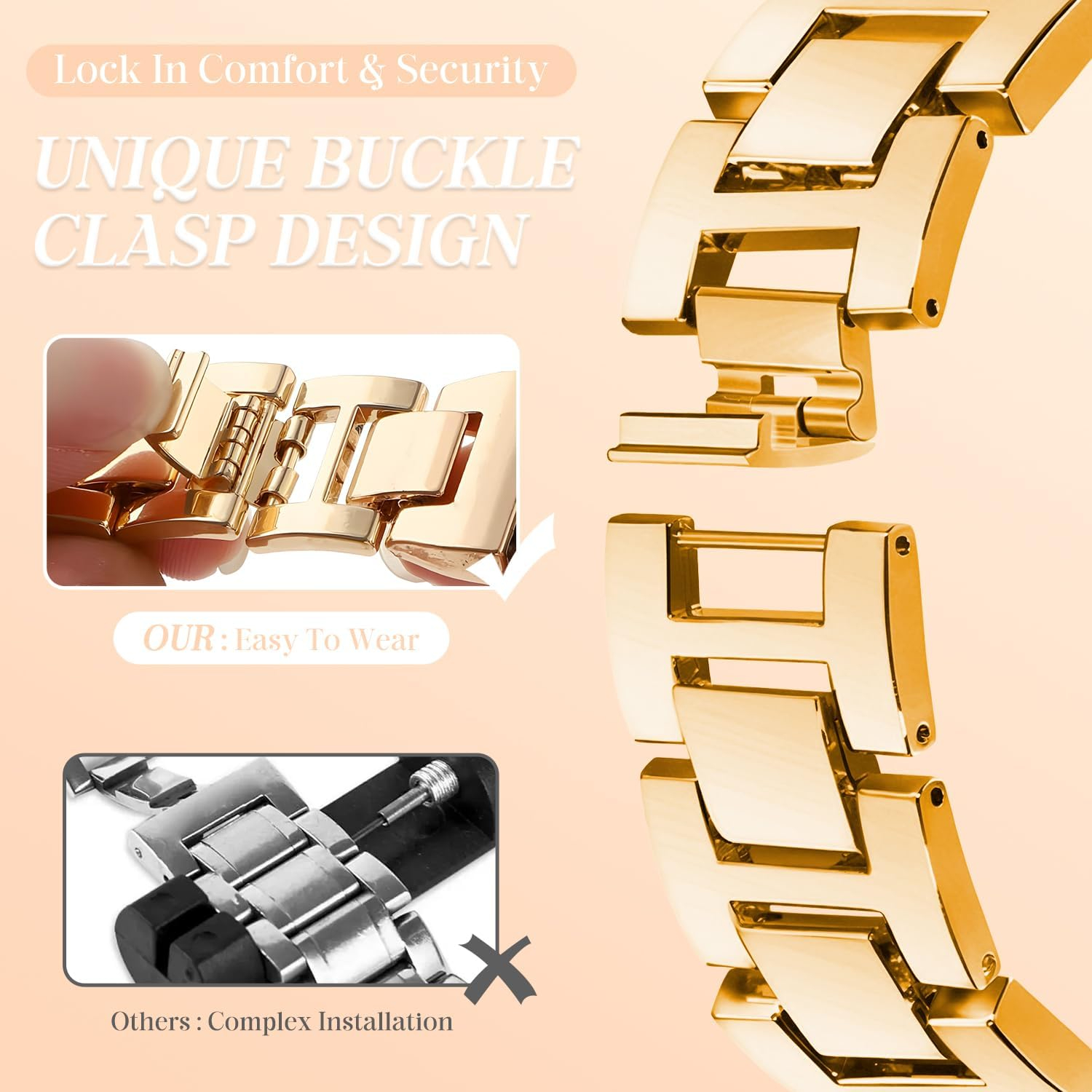 Women's Luxury Bling Metal Strap for Apple Watch 42mm,44mm,45mm,46mm,49mm, Compatible with Series SE/1 2 3