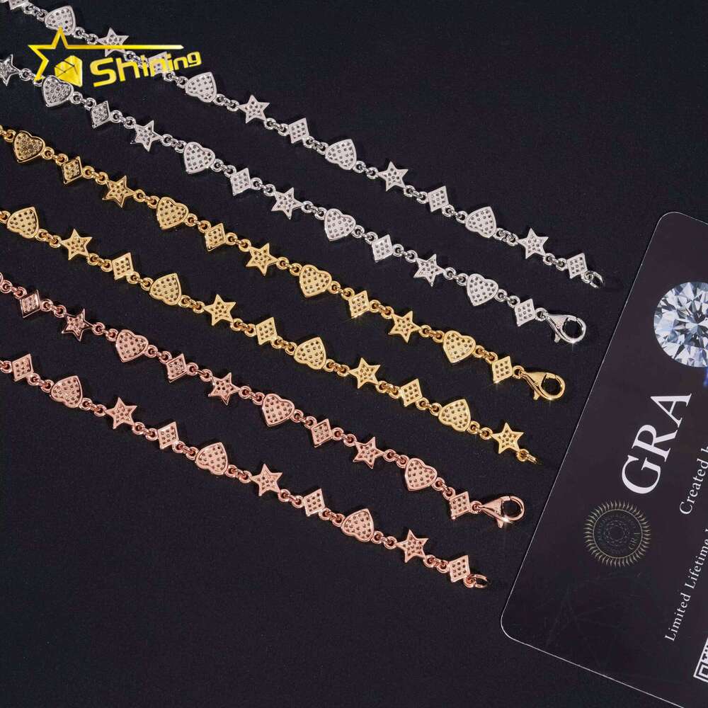 New Arrival Unisex Moissanite Pass Tester Bracelet Sterling Sier Fast Delivery Men's and Women's Jewelry