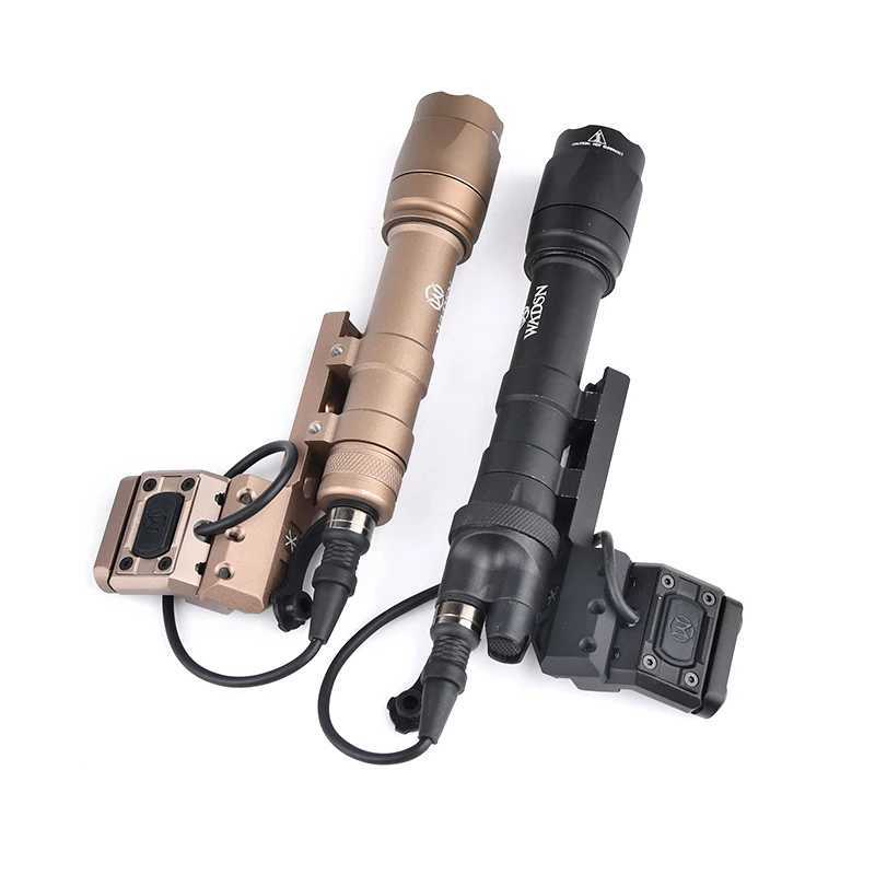 WADSN Tactical SF M600 M600C M300 Airsoft Flashlight Offset Mount Base Weapon Rifle Light ModButton Switch Flank Scout TorchXJ250701