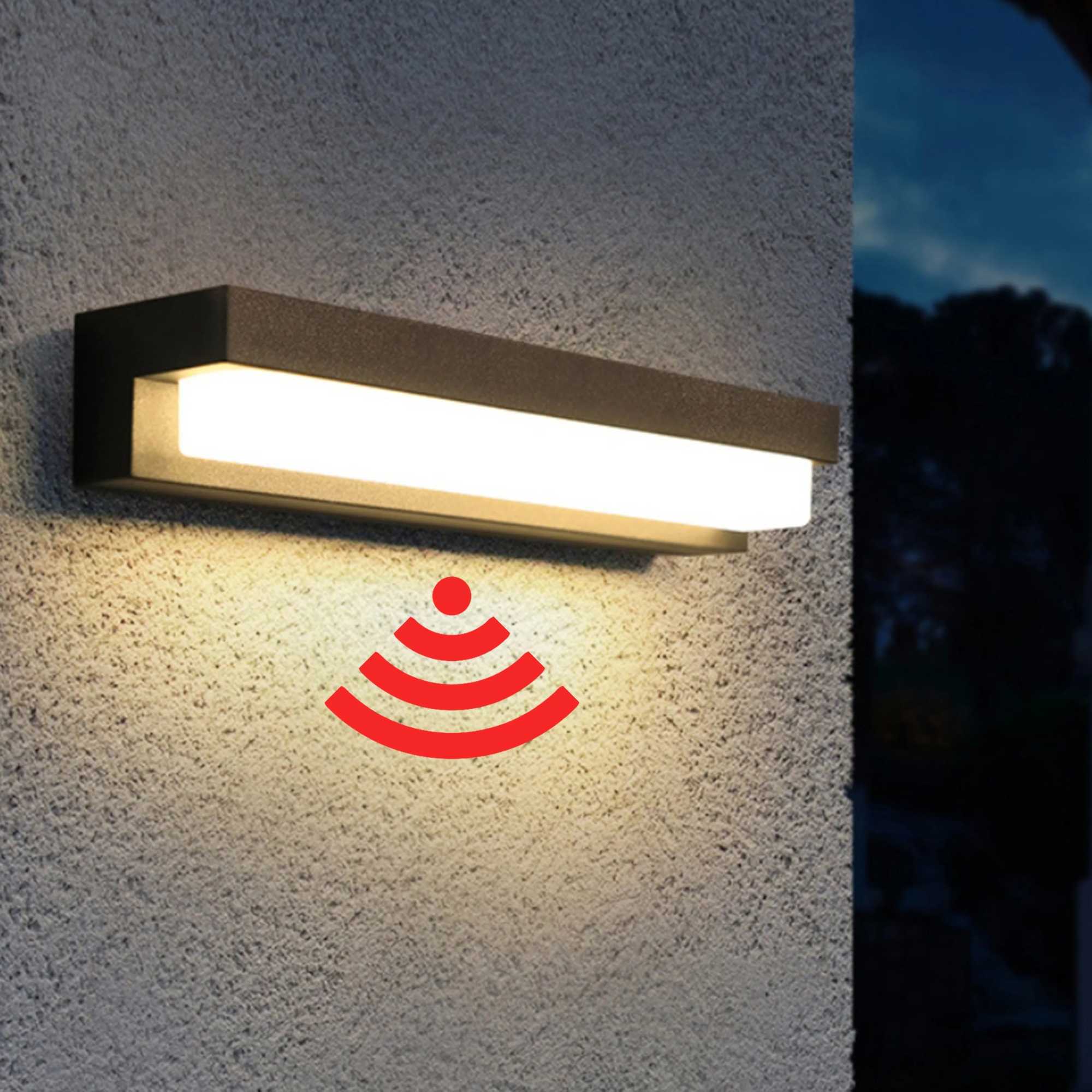 Solar LED Wall Light IP65 Waterproof Outdoor Wall Lamp with Motion Sensor Garden Balcony Decor Villa Door Number Indoor LightingXJ250624