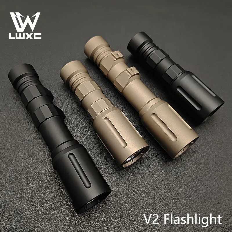 Sotac Tactical CNC V2 1300LM LED White Flashlight High Power Scout Light For Airsoft Hunting Weapon Accessories 20MM Rail XJ250701