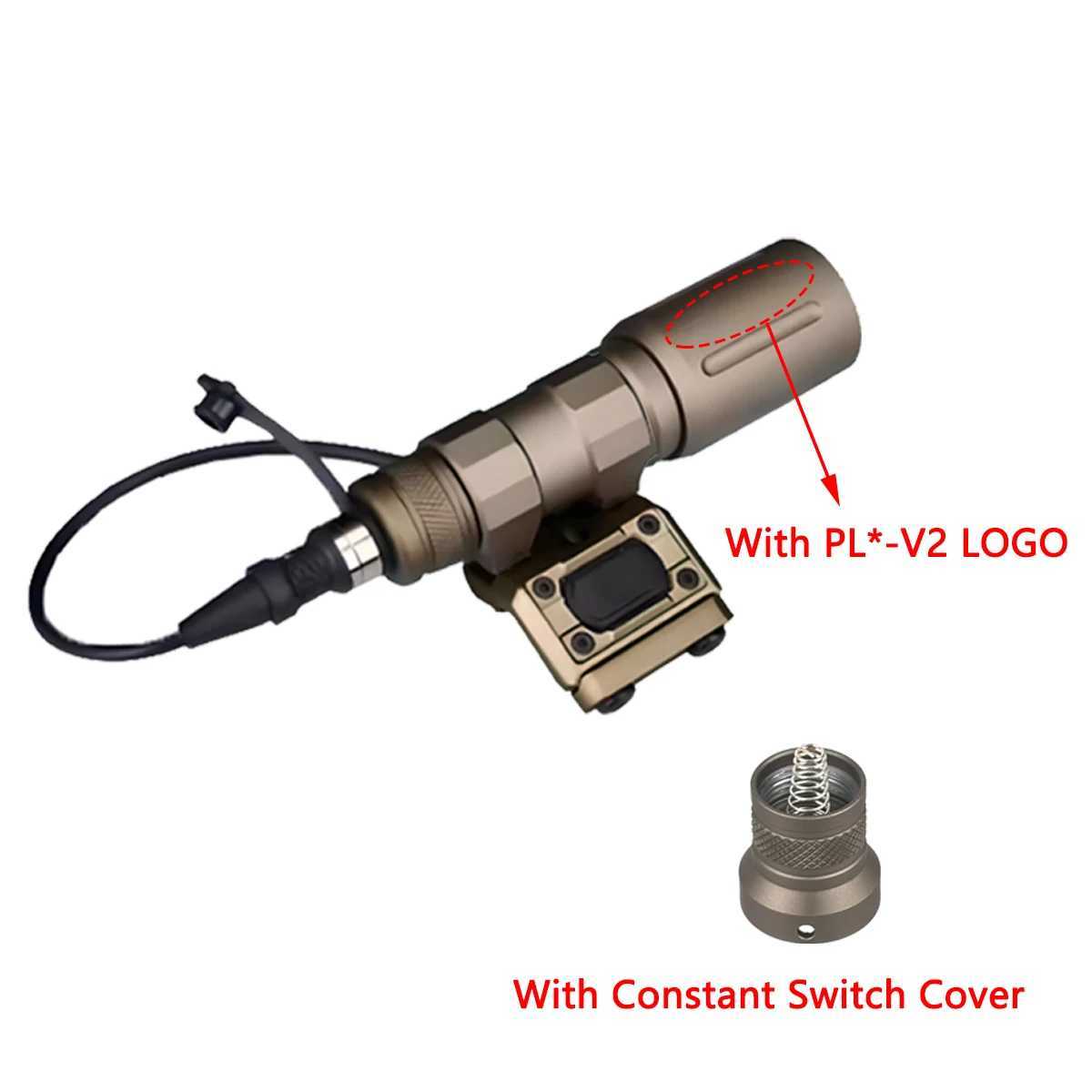MOD PL V2 Flashlight High 1300 Lumens Tactical Weapon Gun Light With Pressure Remote Switch Spotlight UNIT Hot Button Mount W250701