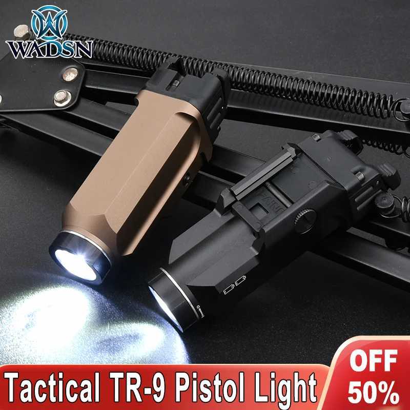 WADSN TR-9 X Strong Tactical Flashlight 1000 Lumens TR-7 Strobe Hunting Airsoft Weapon Light Dual Function Switch For GLOCK 17 19XJ250701