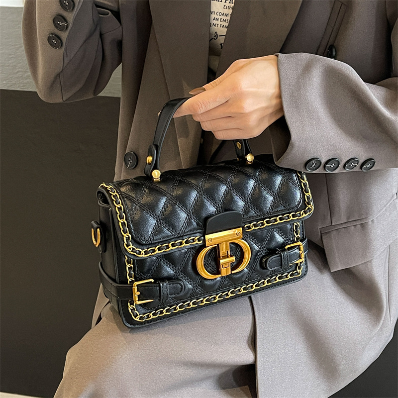 Designer bag free shipping new fashionable casual light luxury high-end texture chain bag shoulder crossbody bag for women