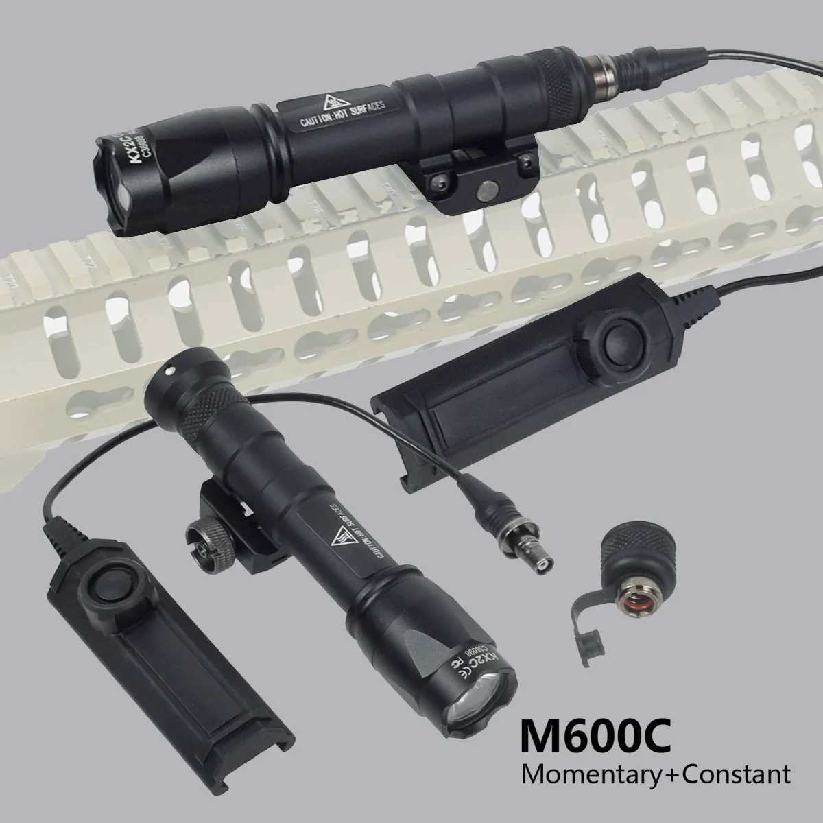 Airsoft SureFire M600 M600B M600C Scout Flashlight Tatical Hunting Gun Weapon Light With Dual Function Pressure SwitchXJ250701