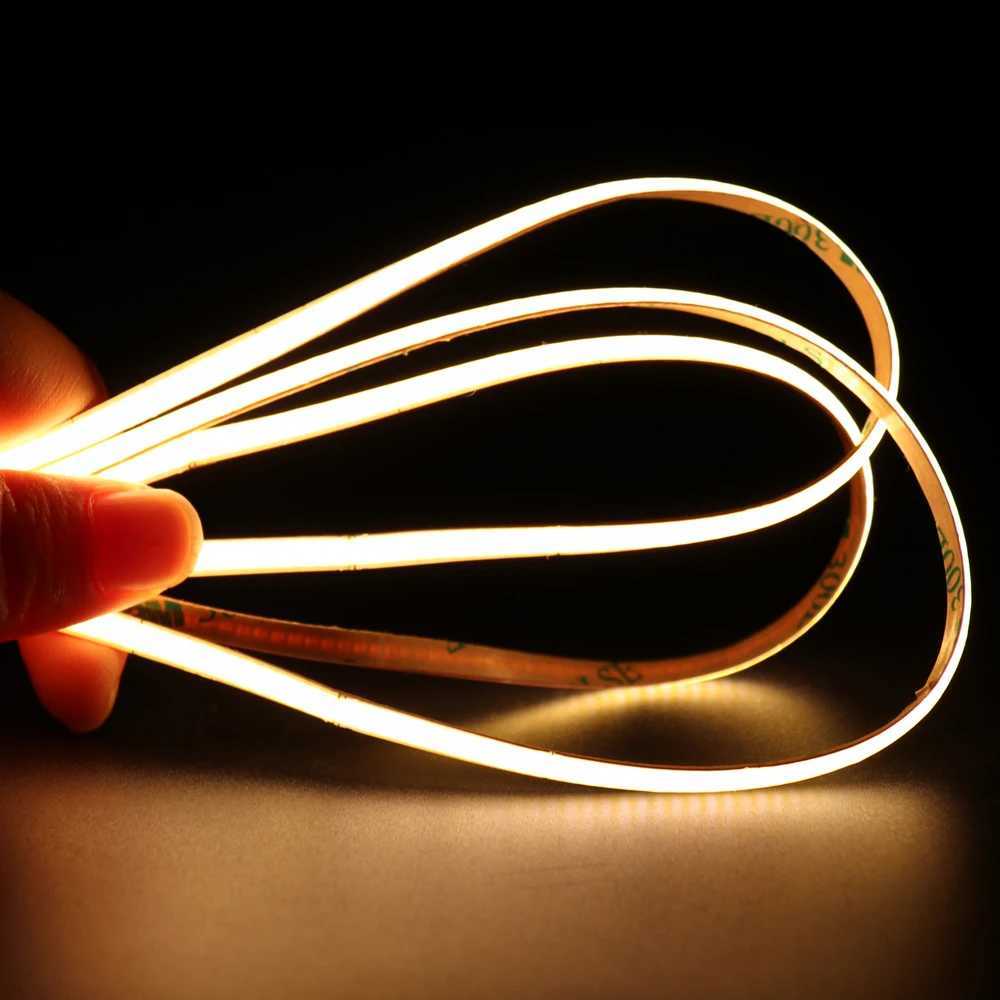 4mm wide COB LED Strip Lights 480LEDs/m DC5V/12V/24V RA90 3000K/4000K/6500K/ Blue / Ice blue/red/green/pink/yellow/purple W250701