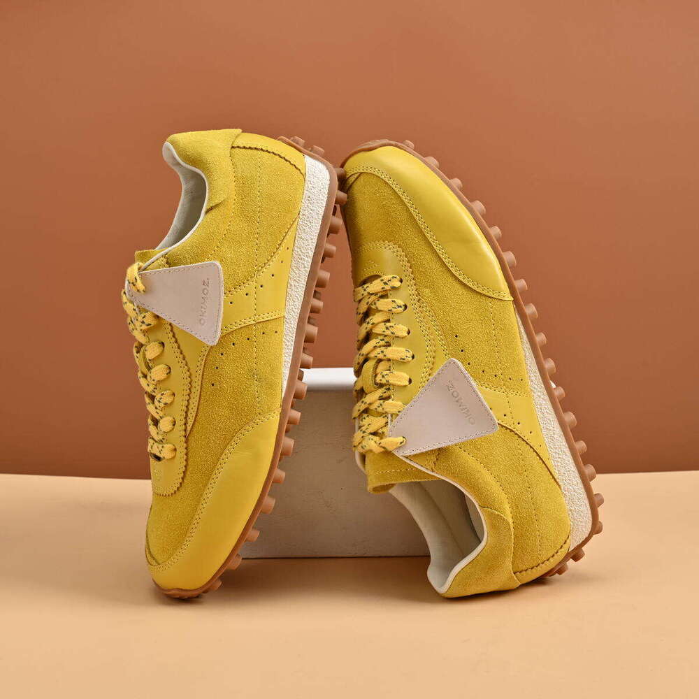 Casual Shoes Running Sneaker Designer Shoes Vibrant Yellow Suede Retro-Style Sneakers Gym Sneakers OKIMOZ c40 Big Size