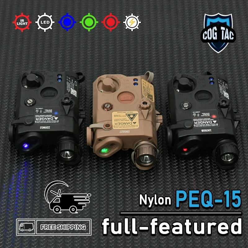 WADSN Tactical Airsoft PEQ 15 LA5C Red Dot Green Blue Laser Indicator White LED Light M300 M600 Weapon Flashlight Hunting AR15XJ250701