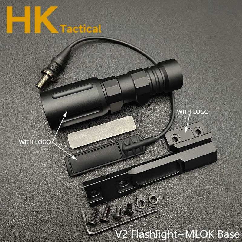 Tacitcal Metal plhV2 Gun Light Flashlight 1000 Lumen Scout Light M300 M600 M600B M300A Airsoft Hunting Rifle Weapon Lamp XJ250701