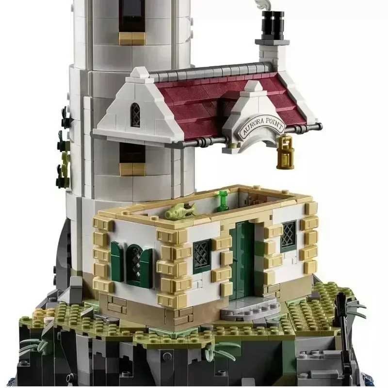 Electric Lighthouse Model Building Block Motorized Bricks Assembly Kids Toys For Children Birthday Christmas Gifts Y250701