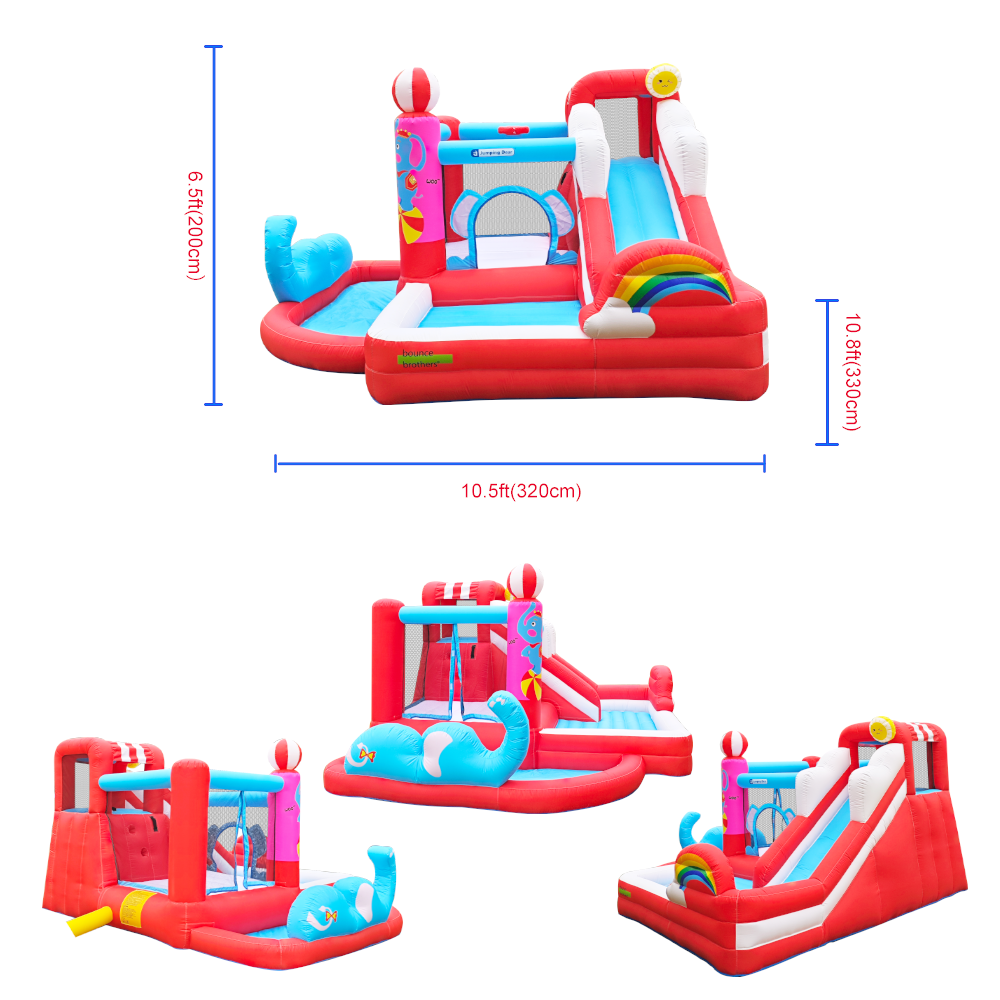 Family-Friendly Multicolored Elephant Slide & Climber - Indoor/Outdoor Activity Hub