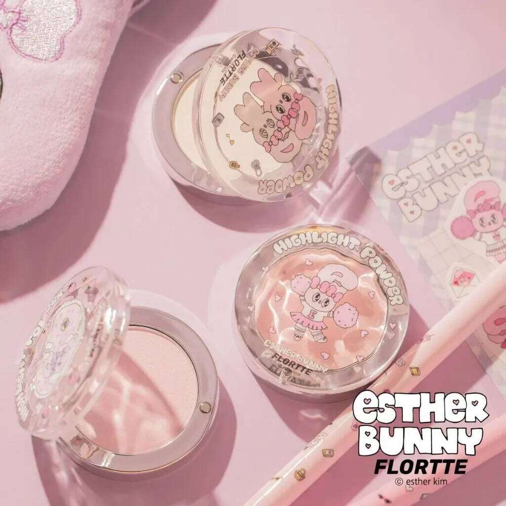 FLORTTE Esther Bunny Single-Colour Highlighter Powder Matte Brighten Contour Palette Face Makeup Cosmetics X250702
