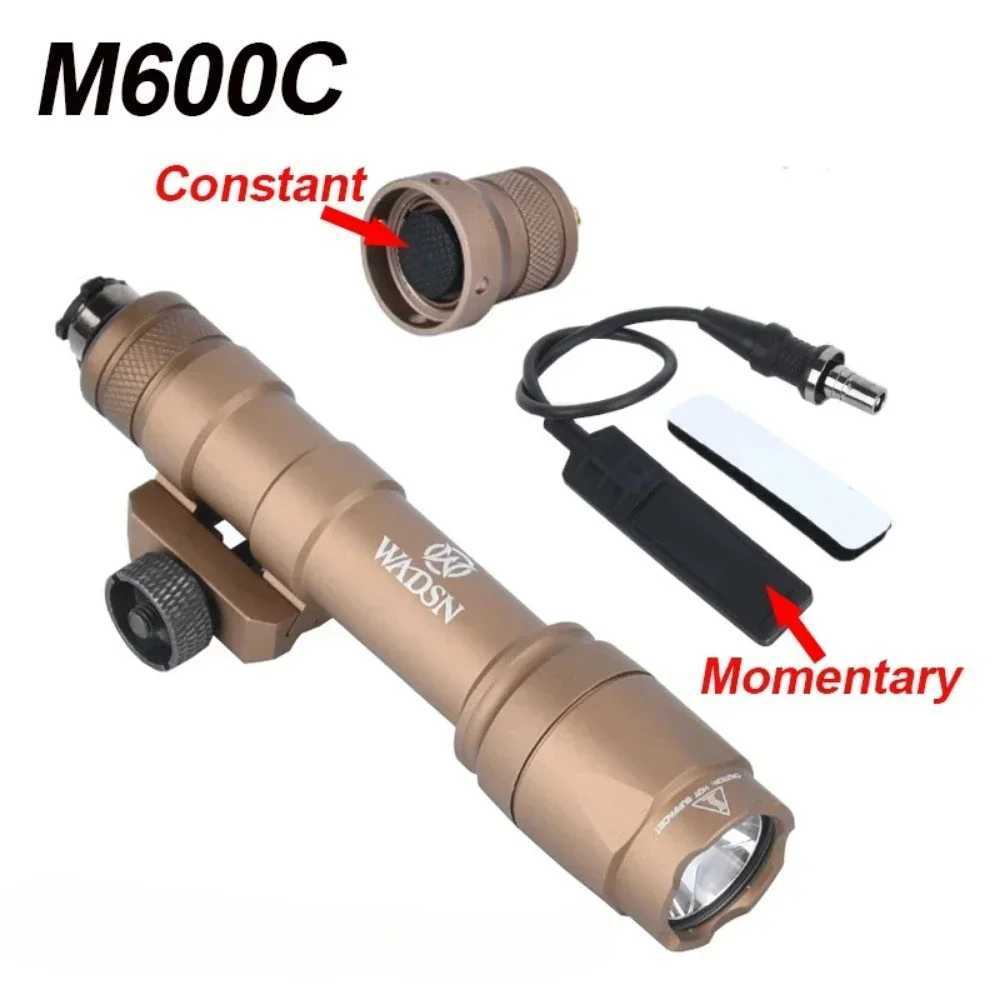 SF M300A/M600C Tactical Weapon Gun Light Fit 20mm Rail Outdoor Hunting Scout Rifle LED Flashlight Airsoft Scout Accessories XJ250701
