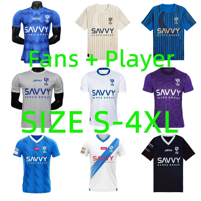 NEYMAR JR 2025 2026 Al Hilal Saudi PEREIRA Soccer Jerseys Player version 24 25 26 IGHALO NEVES SERGEJ SALEM A.Carrillo L.Vietto Football Shirt men kids maillots de futol
