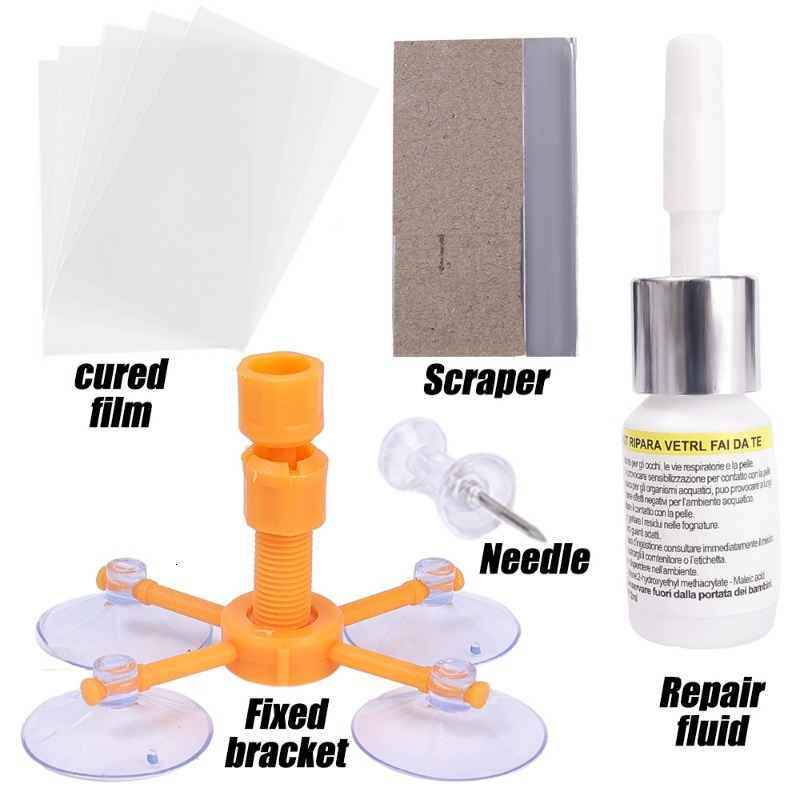 Glass Repair Kit Windshield Cracks Invisible Repairing Liquid Kit DIY Glass Filler Repair Kit For Repairing Glass Chips Cracks