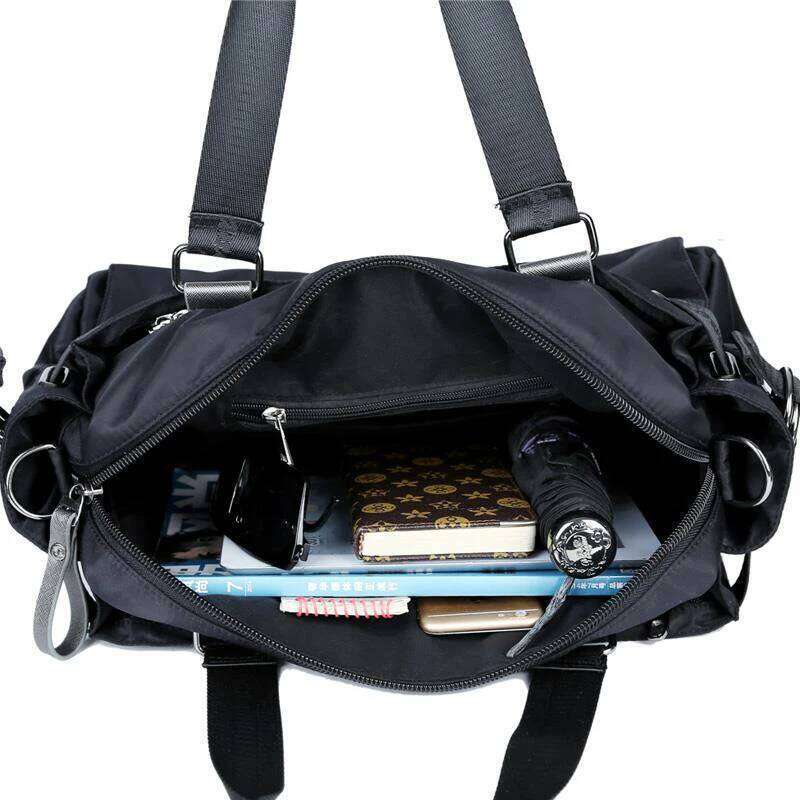 New Unisex Portable Nylon Handbags Large Multifunctional Shoulder Bag Solid Color Weekend Lage Tote Wholesale High Quality