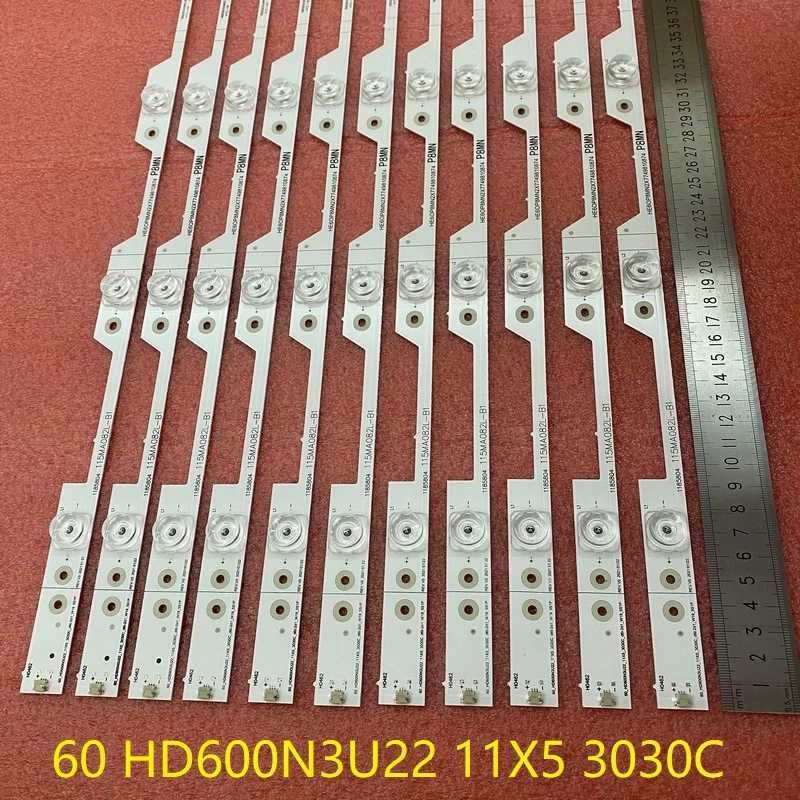 11pcs/set 5LED LED backlight Strip for Sharp LC-60P6070U 60DU6070 Hisense H60NEC5600 HD600N3U22-L2B HE60QZMN HD600N3U22 W250701
