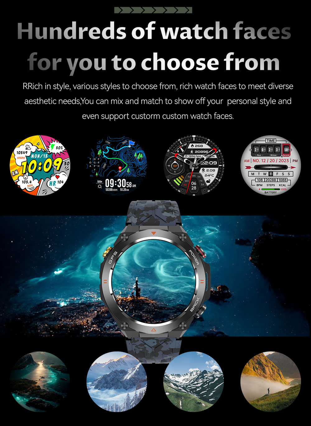 KC82 Unisex Smartwatch for Men and Women with GPS Tracking, Heart Rate Monitoring, and Call Features