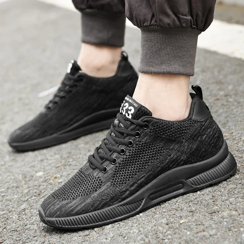 Men Sneakers Elevator Shoes Hidden Heels Breathable Heightening Shoes For Men Increase Insole 6CM Sports Casual Height Shoes 48 250626