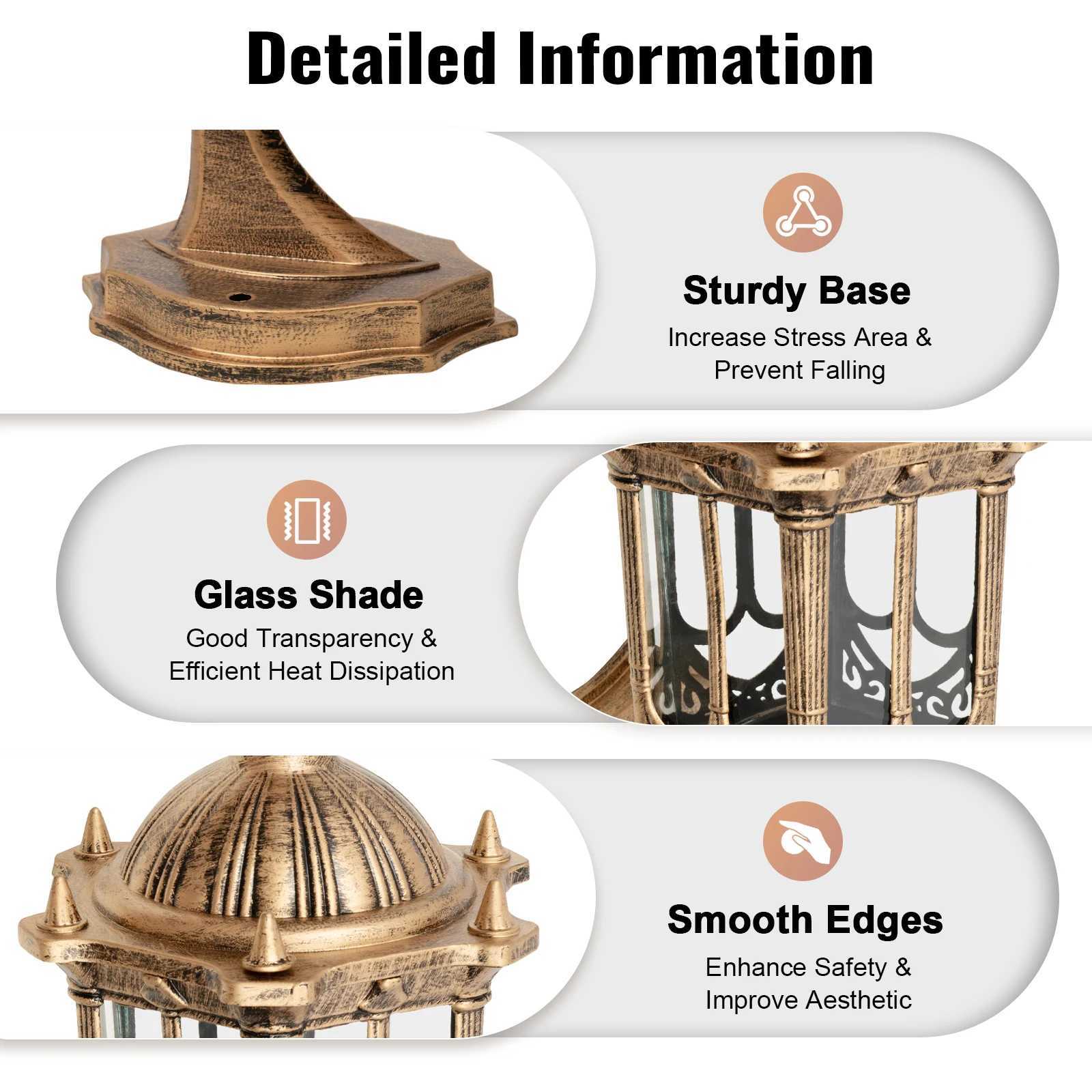 Bymaocar E27 Antique Simple Wall Lamp Sconce Porch Lamp Garden Indoor Outdoor Exterior Classic Cage Design Decor Wall Light XJ250624