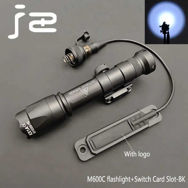 Tactical SF M300 M600 M600C Scout Flashlight LED Light MLOK Mount Pressure Switch With CNC Pocket pad Weapon lightXJ250701