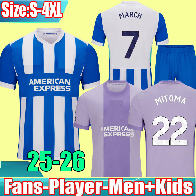 S-4XL 25 26 Brighton soccer jerseys JOAO PEDRO ANSU FATI NAUPAY ADINGRA VELTMAN GROSS BUON LAMPTEY GROSS MITOMA MARCH ESTUPINAN Uniforms 2025 2026 Men Football Shirt