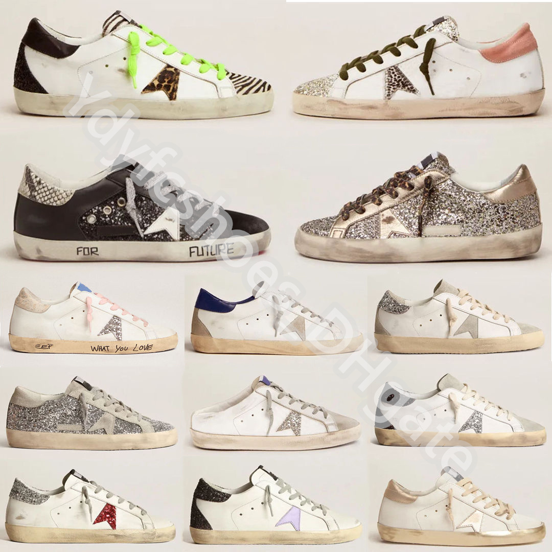 Dirty Shoes Mid-Star Sneakers Designer Luxury Version Italian Retro Handmade Womens With Signature On The Ankle Black Leather Inserts 35-47