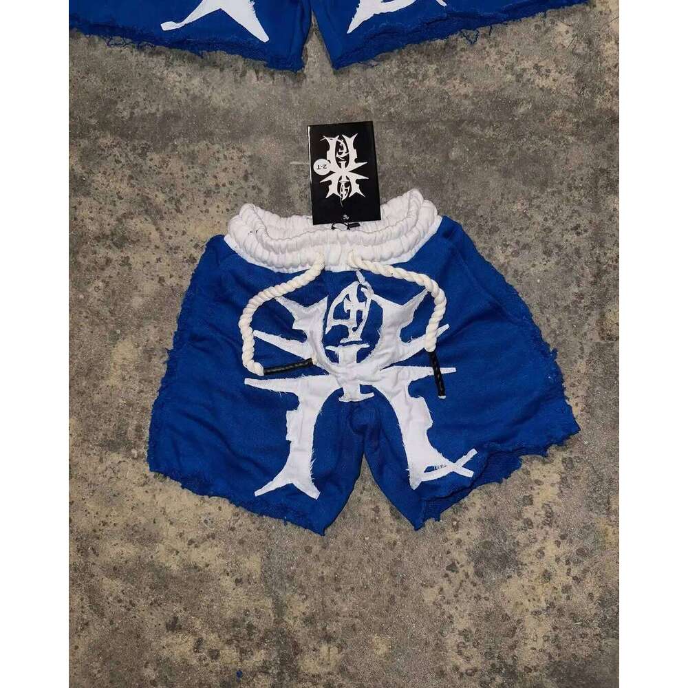 4Evahavin Y2k Trendy Brand Summer New Patch Embroidery Pattern Casual Men Haruku Hip Hop Oversize Sports Shorts