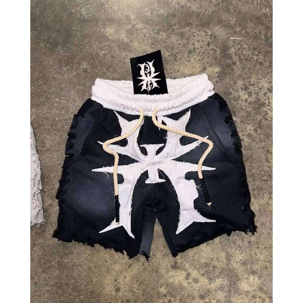 4Evahavin Y2k Trendy Brand Summer New Patch Embroidery Pattern Casual Men Haruku Hip Hop Oversize Sports Shorts