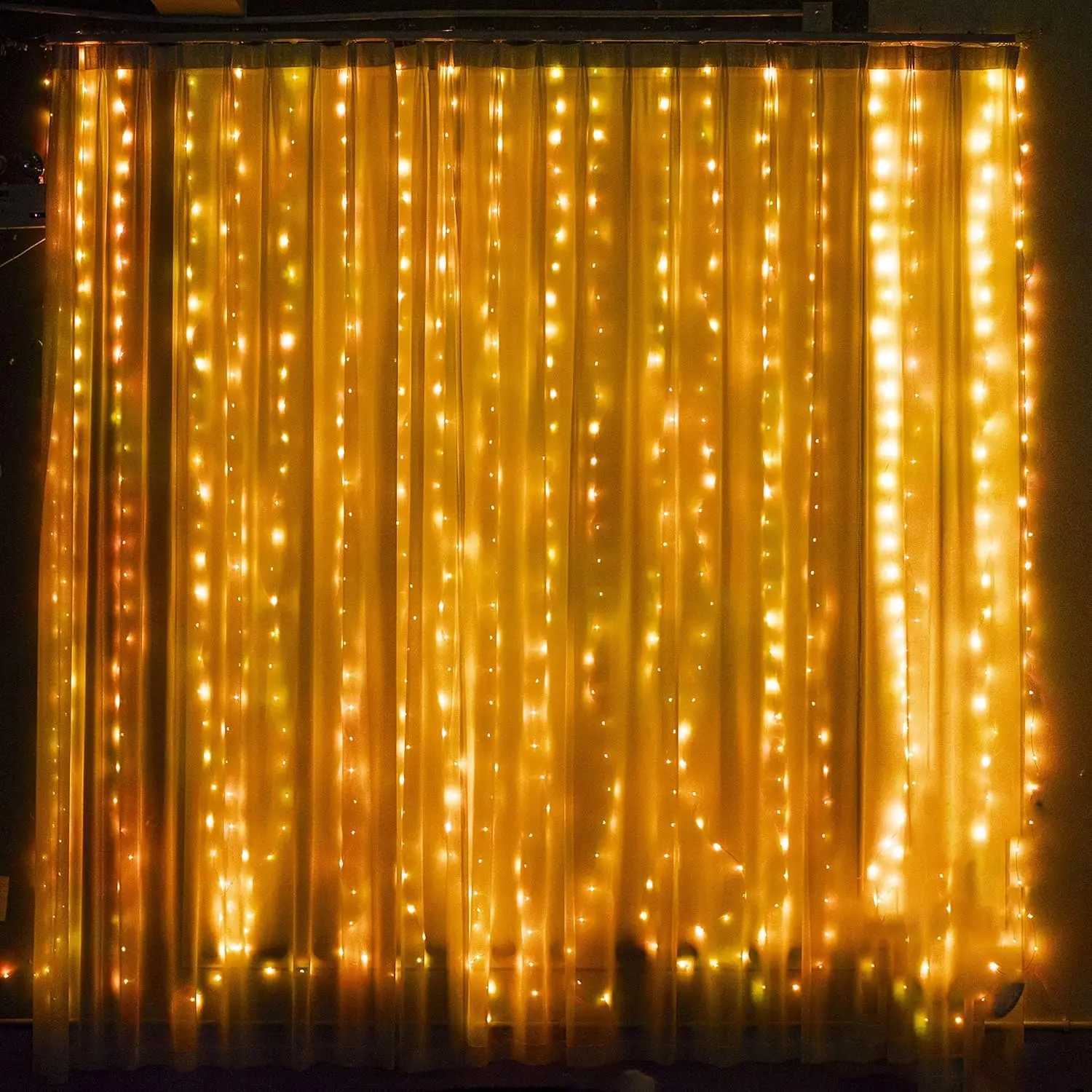 Fairy LED Curtain Lights USB Plug-in Remote Control Waterproof String Lights for Bedroom Indoor Outdoor Wedding Christmas Decoration W250701