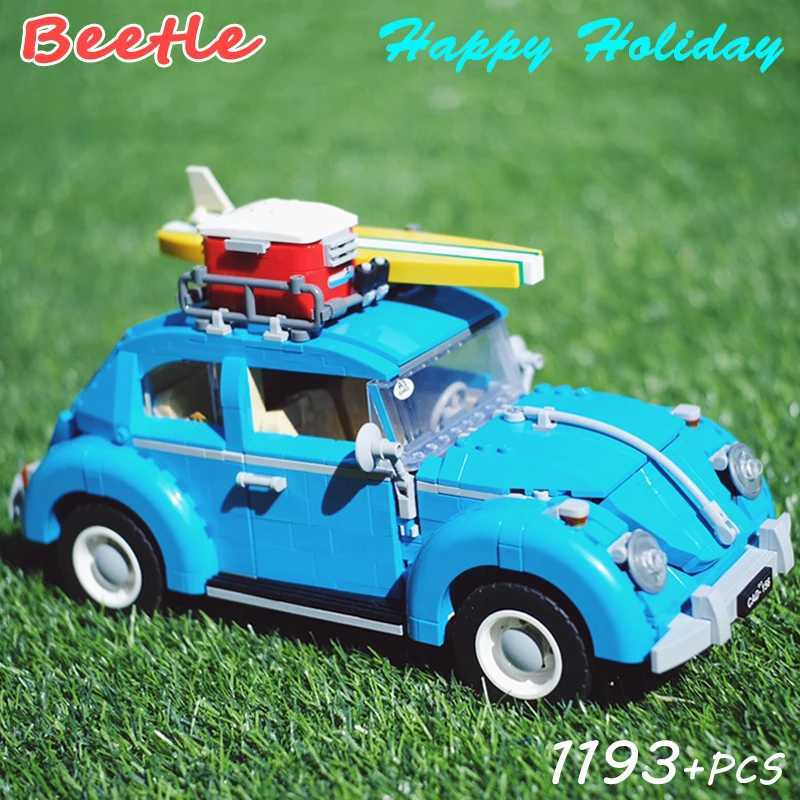 1167PCS Blue Beetle Camper Car Building Blocks Technical Set Model Creative Vehicle MOC Assembly Toys Bricks For Children Gifts XJ250702