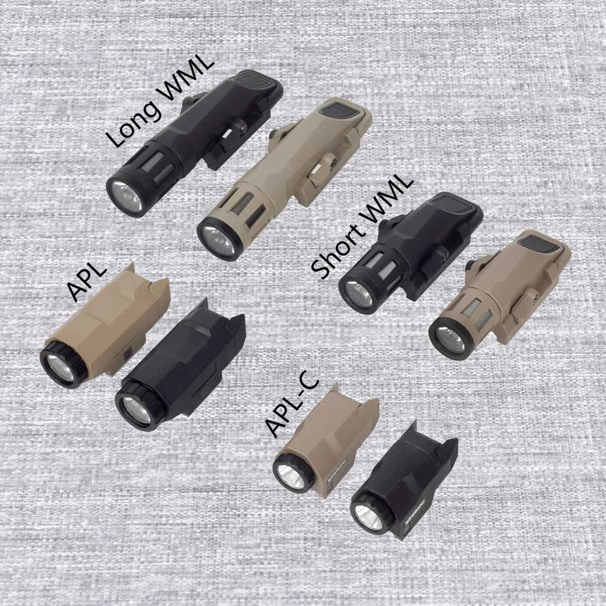 Tactical INFORCE WML Weapon Scout Flashlight Fit Airsoft Rifle AR15 APL Pistol Gun Light For GLOCK17 Hunting Strobe Torch XJ250701