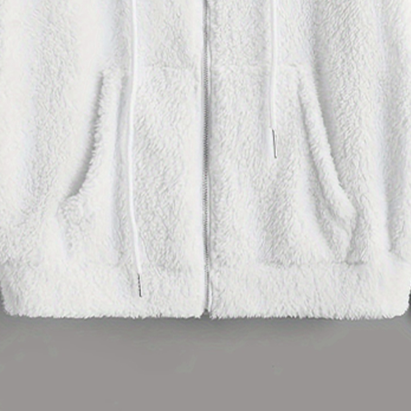 Casual & Cozy: Trendsetting Plush Hooded Sweatshirt with Roomy Design