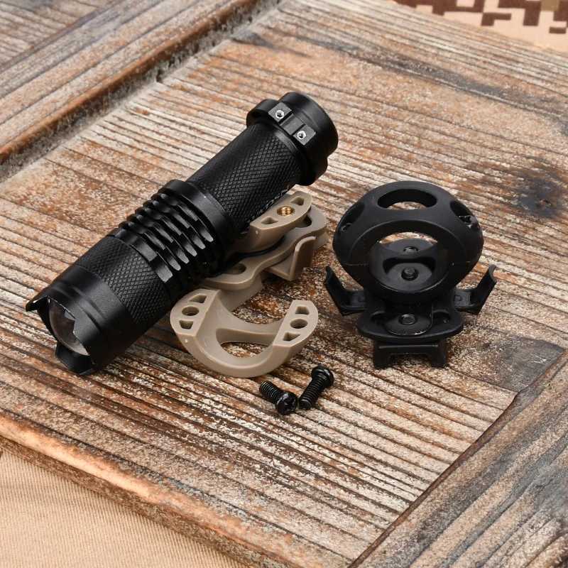 Wadsn Mini Helmet Lamp White Light LED Flashlight Fit FAST HELMET Outdoor Tactical Signal Optical Hunting Equipment Nylon Clamp XJ250701