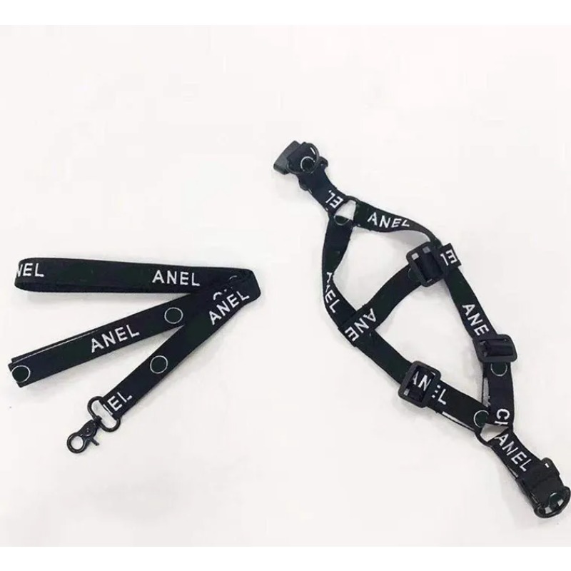 Classic Logo Dog Collars + Leash Sets: High-Quality Material for Pets like Corgis and Cats