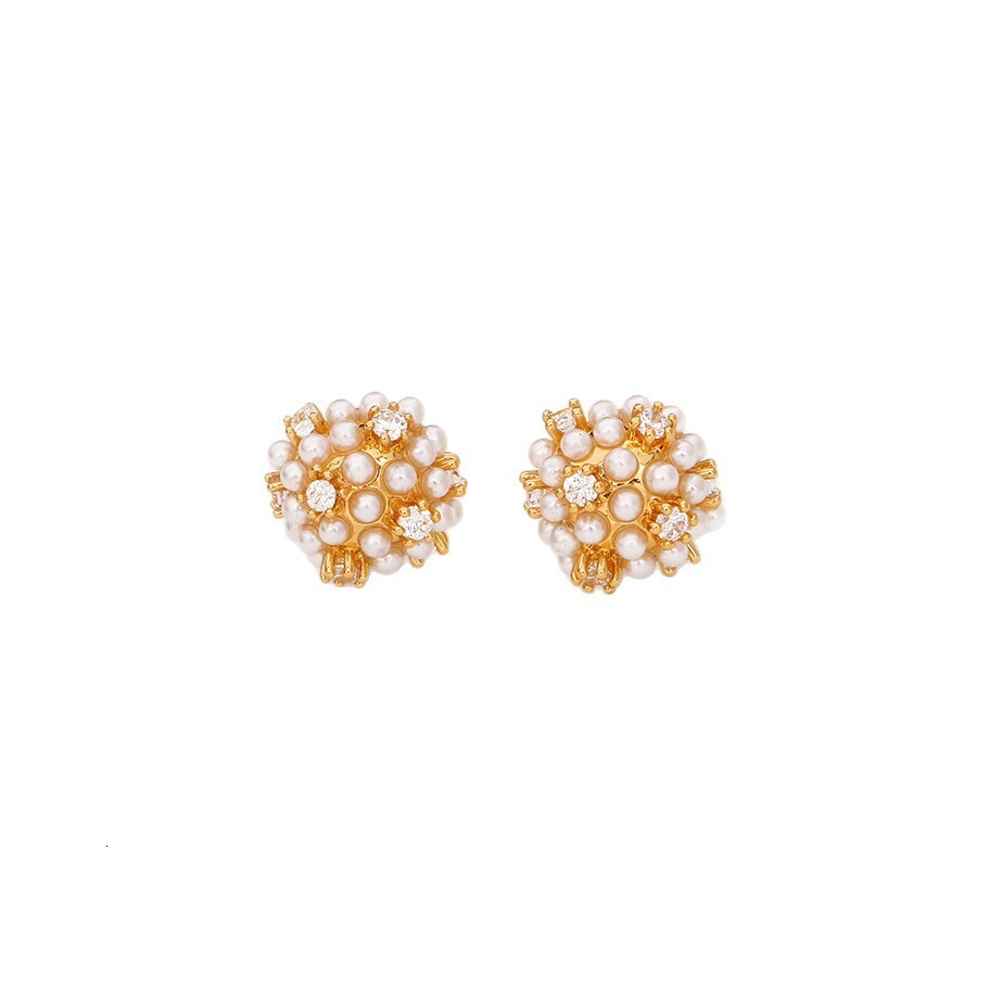 Retro Hydrangea Earrings Light Luxury High-end Fashion Stud Earrings Light Luxury Designer Ladies' Jewelry Earrings Earrings Niche Design Xiaomi 