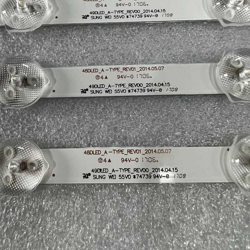LED Strip for TELEFUNKEN DOMUS48DSM Hitachi 48HBT62U VES490UNDL-2D-N01 49DLED 48DLED_A B TV 48SD6100 48FA5000 48R2010FM W250701